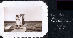 A034- Alice and Ruth Bennet McDougal Dorrough; Dorothy (Dot) Haydock; Virgie Price and Jackie at camp